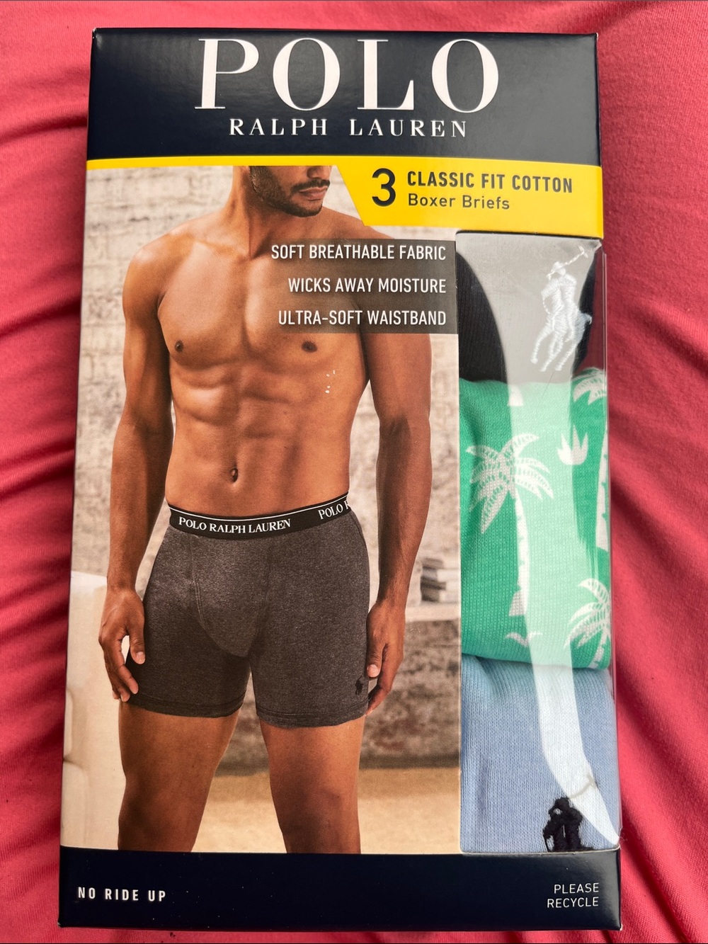 Polo by Ralph Lauren Men's 3-Pack Boxer Briefs - navy blue Green, Light Blue